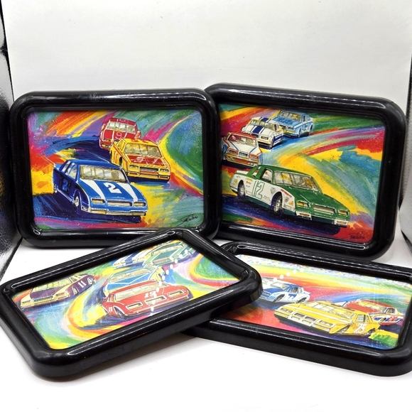 unbranded | Art | Vintage Race Car Wall Plaques Art Prints Signed Race ...